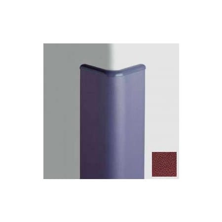 Pawling Surface Mounted Corner Guard Bullnose 90Deg, 3'' Wings, 12'H W/Caps, Cordovan CG-30-12-380